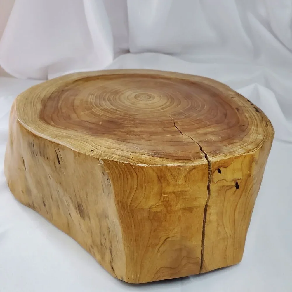 VTG Real Wood Tree Stump Root Bowl Large Handcrafted Wooden Decorative Bowl
